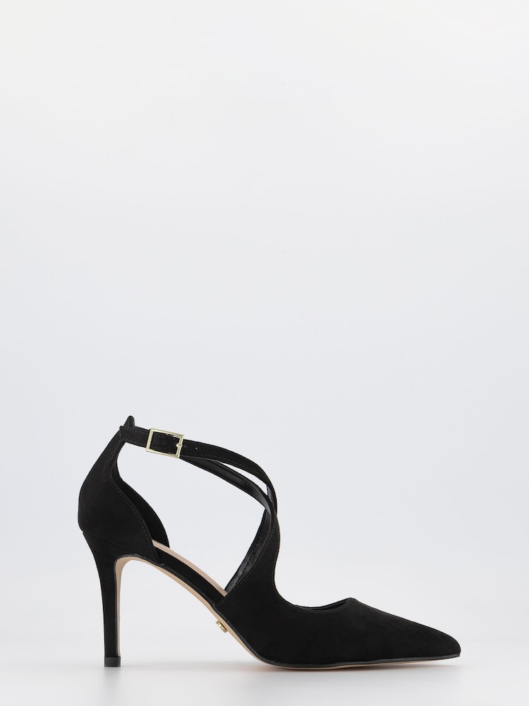 Office Black Myla Cross Strap Court Shoe - Image 2 of 4
