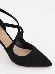 Office Black Myla Cross Strap Court Shoe - Image 4 of 4
