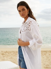 Lipsy Strandhemd mit Lochstickereien - Bild 3 von 4