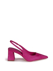 Linzi Fuchsia Pink Elizabeth Slingback Court Shoe With Block Heel - Image 2 of 4