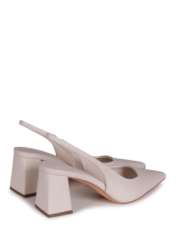 Linzi Nude PU Elizabeth Slingback Court Shoe With Block Heel - Image 4 of 4