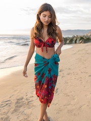 Pour Moi Red Recycled Luxe Chiffon Cover Up - Image 1 of 5