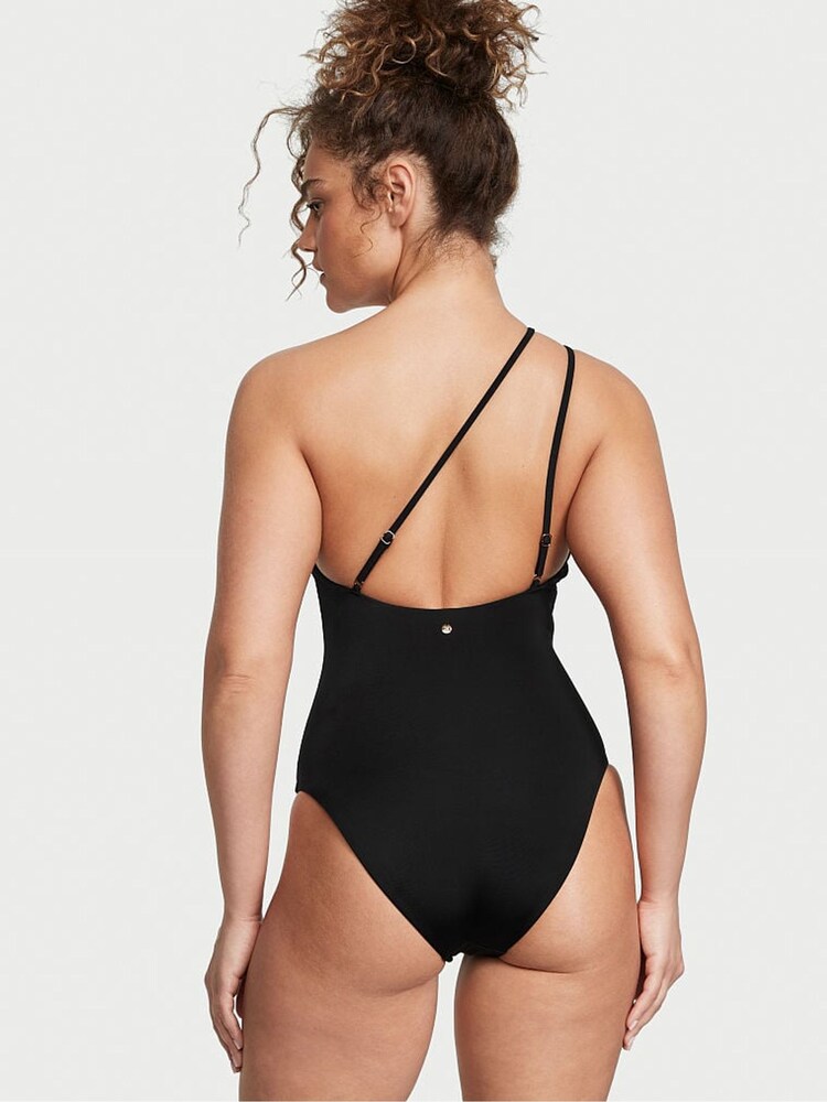 Victoria's Secret Black Nero Cut Out One Shoulder One Piece Swimsuit - Image 2 of 3 Victoria's Secret Black Nero Cut Out One Shoulder One Piece Swimsuit - Image 2 of 3