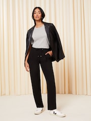 Friends Like These Black Tie Waist Smart Tailored Jogger - Image 3 of 4
