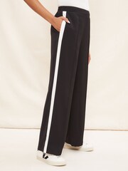 Friends Like These Black Side Stripe Utility Trousers - Image 1 of 1