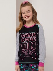 Harry Bear Black Slogan Pyjama Set - Image 2 of 2