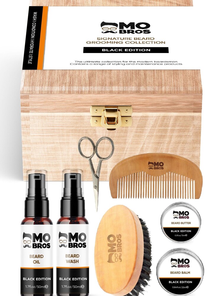 Mo Bros Wooden Signature Beard Grooming Collection Black Edition Gift Set - Image 1 of 4