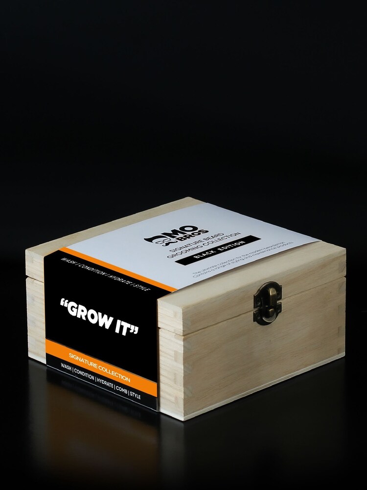 Mo Bros Wooden Signature Beard Grooming Collection Black Edition Gift Set - Image 4 of 4