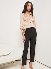 Lipsy Champagne Front Pocket Button Through Shirt - Image 3 of 4