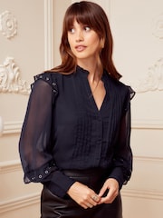 Love & Roses Black Premium Military Long Line Trench Coat - Image 2 of 4