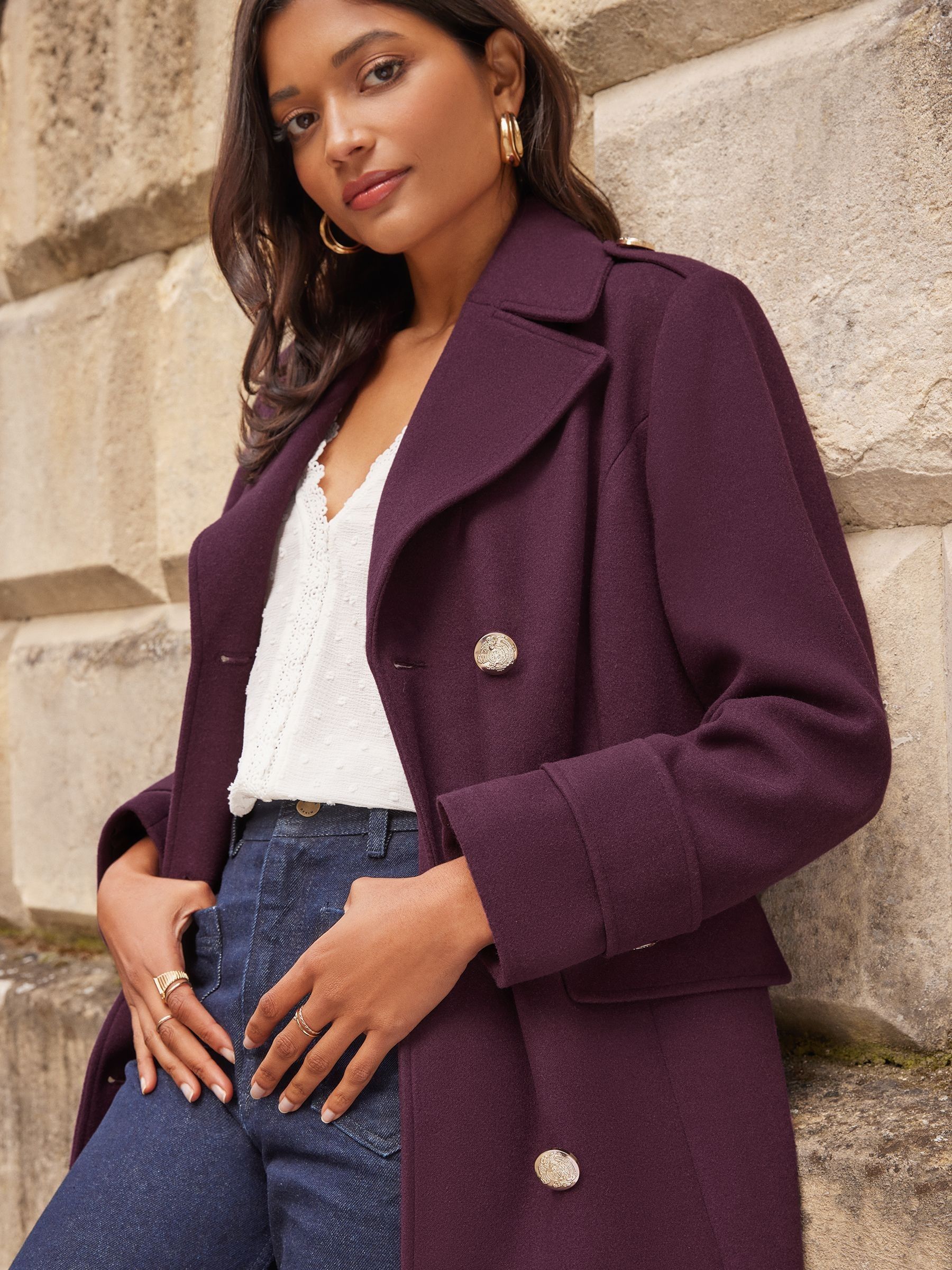 Next purple coat sales