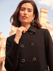 Love & Roses Black Premium Double Breasted Dolly Coat - Image 4 of 4