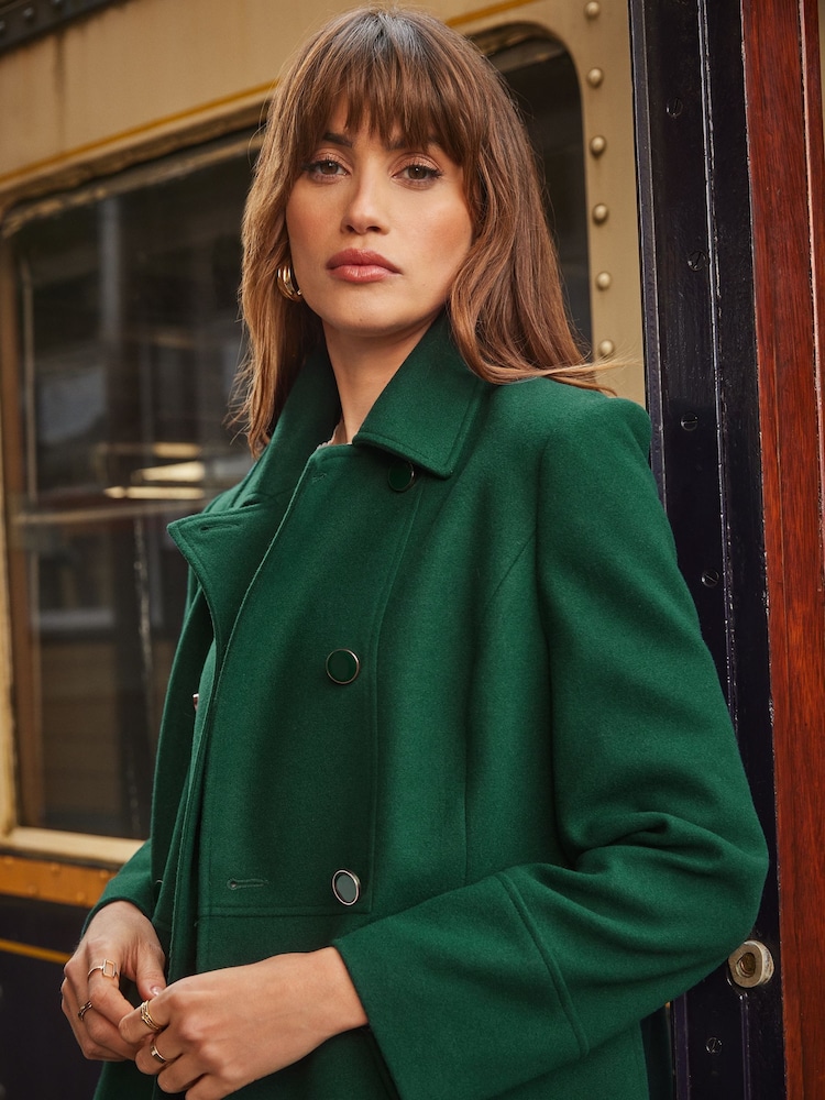 Love & Roses Green Premium Double Breasted Dolly Coat - Image 2 of 4