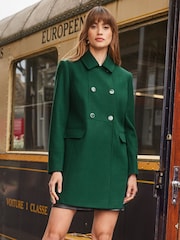 Love & Roses Green Premium Double Breasted Dolly Coat - Image 4 of 4
