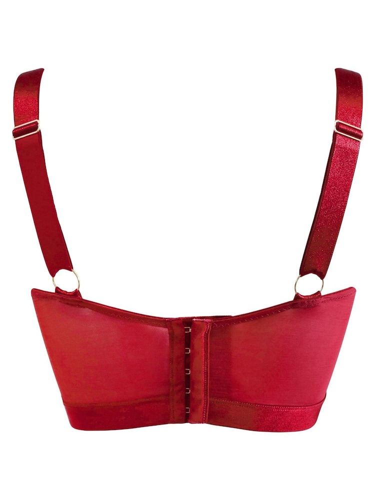 Rot - Pour Moi India Besticktes Bustier mit Bügeln - Bild 5 von 5