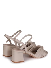 Linzi Nude Charlotte Block Heeled Sandal With Bow Front Detail - Image 4 of 4