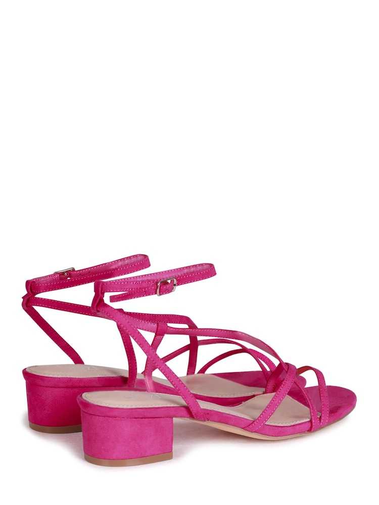 Fuchsia-Pink - Linzi Calista Sandalen mit Blockabsatz und überkreuzten Riemen - Bild 4 von 4 Fuchsia-Pink - Linzi Calista Sandalen mit Blockabsatz und überkreuzten Riemen - Bild 4 von 4