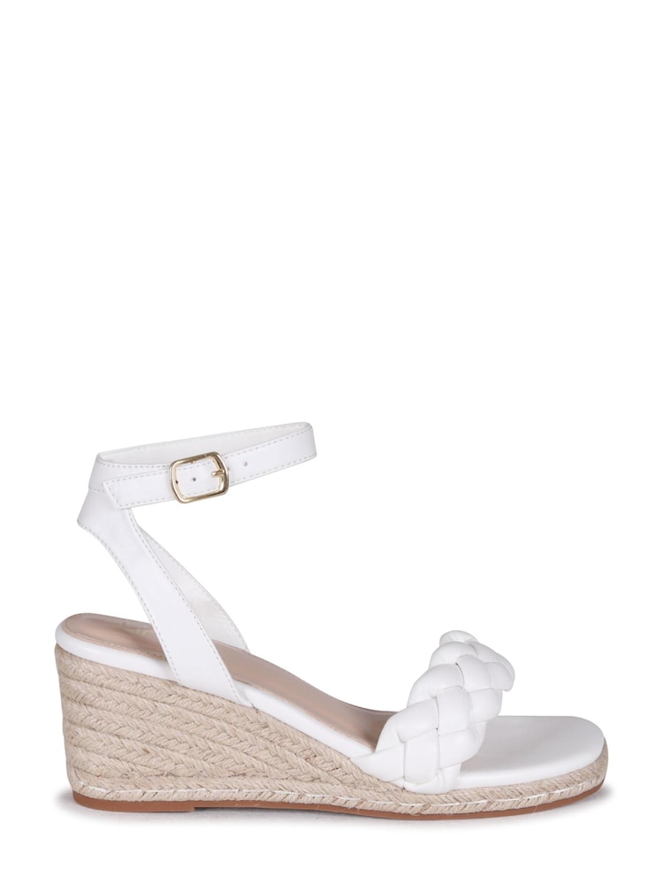 Weiß - Linzi Megan Schuhe mit Flechtriemen und Seilkeilabsatz - Bild 2 von 4 Weiß - Linzi Megan Schuhe mit Flechtriemen und Seilkeilabsatz - Bild 2 von 4