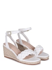 Weiß - Linzi Megan Schuhe mit Flechtriemen und Seilkeilabsatz - Bild 3 von 4