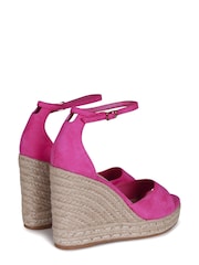 Hot Pink - Linzi Gracio Espadrilles mit Keil-Plateausohle und Wickelschnürung - Bild 4 von 4