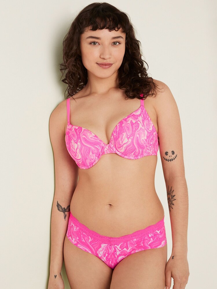 Victoria's Secret PINK Atomic Pink Marble Smooth Push Up Bra - Image 2 of 5