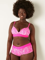Victoria's Secret PINK Atomic Pink Marble Non Wired Push Up Smooth T-Shirt Bra - Image 1 of 5