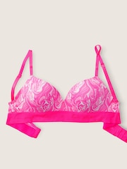 Victoria's Secret PINK Atomic Pink Marble Non Wired Push Up Smooth T-Shirt Bra - Image 4 of 5