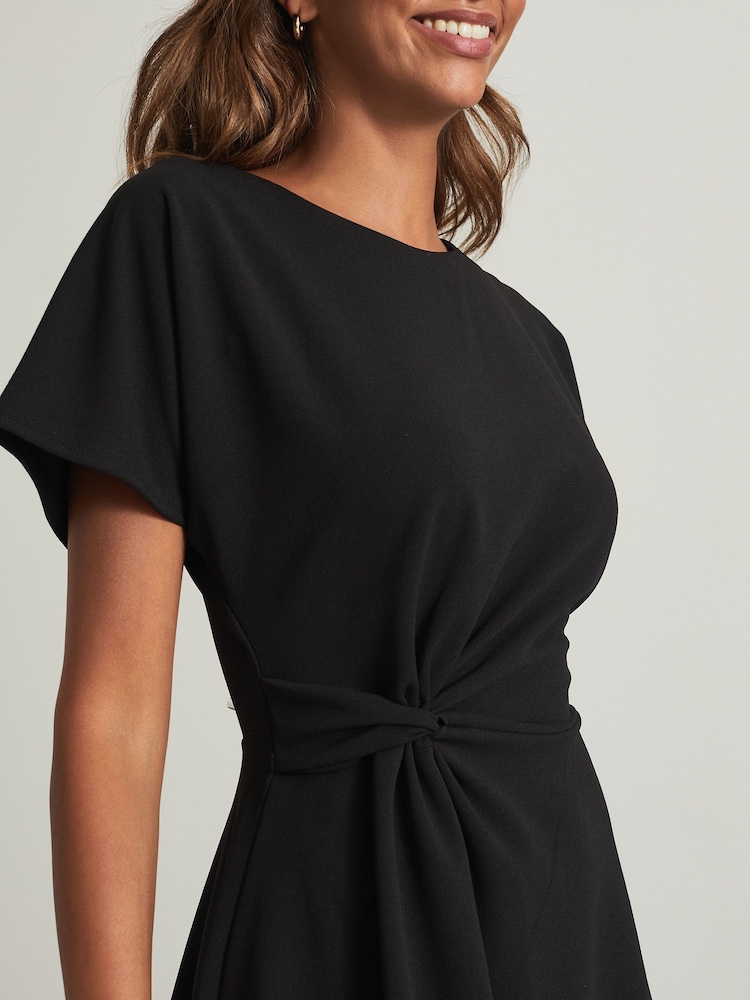 Lipsy Kurzärmeliges Mini-Skaterkleid mit seitlichem Knotendetail - Bild 4 von 4