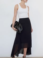 Religion Black High Low Midi Skirt Abstract Animal Prints - Image 1 of 5