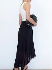 Religion Black High Low Midi Skirt Abstract Animal Prints - Image 2 of 5