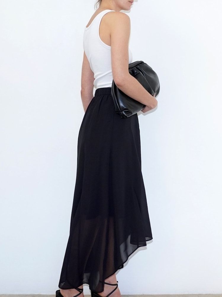 Religion Black High Low Midi Skirt Abstract Animal Prints - Image 2 of 5