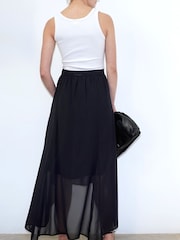Religion Black High Low Midi Skirt Abstract Animal Prints - Image 3 of 5