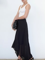 Religion Black High Low Midi Skirt Abstract Animal Prints - Image 4 of 5