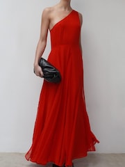 Religion Red One Shoulder Maxi Dress With Full Skirt - Image 1 of 5