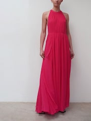 Religion Hot Pink Dusk Halter Neck Maxi Dress With Full Skirt - Image 2 of 5