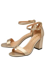 Ravel Gold Metallic Block Heel Sandal Buckle Fastening - Image 2 of 4