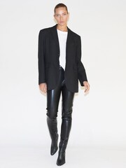 Religion Black Faux Leather Skinny Trousers In Soft PU - Image 3 of 6
