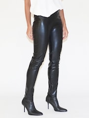 Religion Black Faux Leather Skinny Trousers In Soft PU - Image 5 of 6