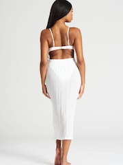 South Beach White Crinkle Beach Skirt - Image 5 of 5