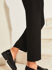 Lipsy Black Regular Fit Flat Patent Chunky Slip On Loafer - Image 2 of 5