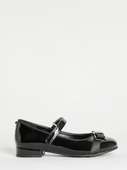 Lipsy Black Bow Heel Ballerina School Shoe - Image 5 of 7
