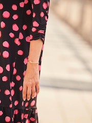 Sosandar Black Print Shift Dress - Image 4 of 4