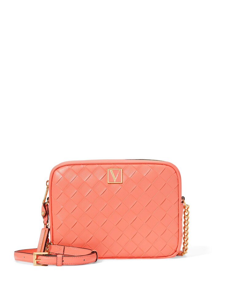 Victoria's Secret Guava Woven Crossbody Bag - Image 1 of 3