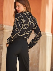 Sosandar Black Chain Printed Shirt - Image 3 of 5