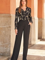 Sosandar Black Chain Printed Shirt - Image 4 of 5