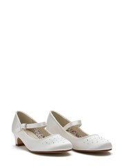 Rainbow Club Ivory Verity Satin Bridesmaid Shoes - Kids - Image 3 of 5