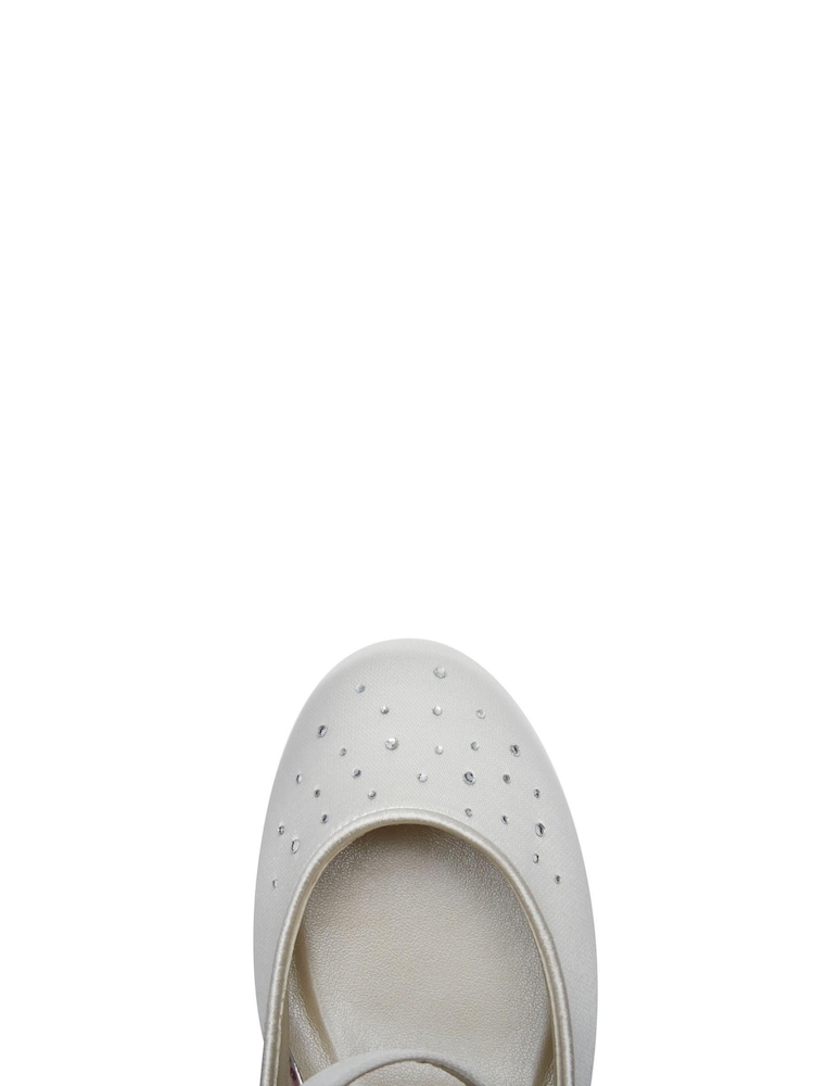Rainbow Club Ivory Verity Satin Bridesmaid Shoes - Kids - Image 5 of 5