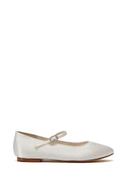 Rainbow Club Ivory Binx Satin Bridesmaid Shoes - Kids - Image 1 of 4