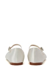 Rainbow Club Ivory Binx Satin Bridesmaid Shoes - Kids - Image 3 of 4