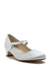 Rainbow Club White Verity Satin Bridesmaid Shoes - Kids - Image 2 of 5